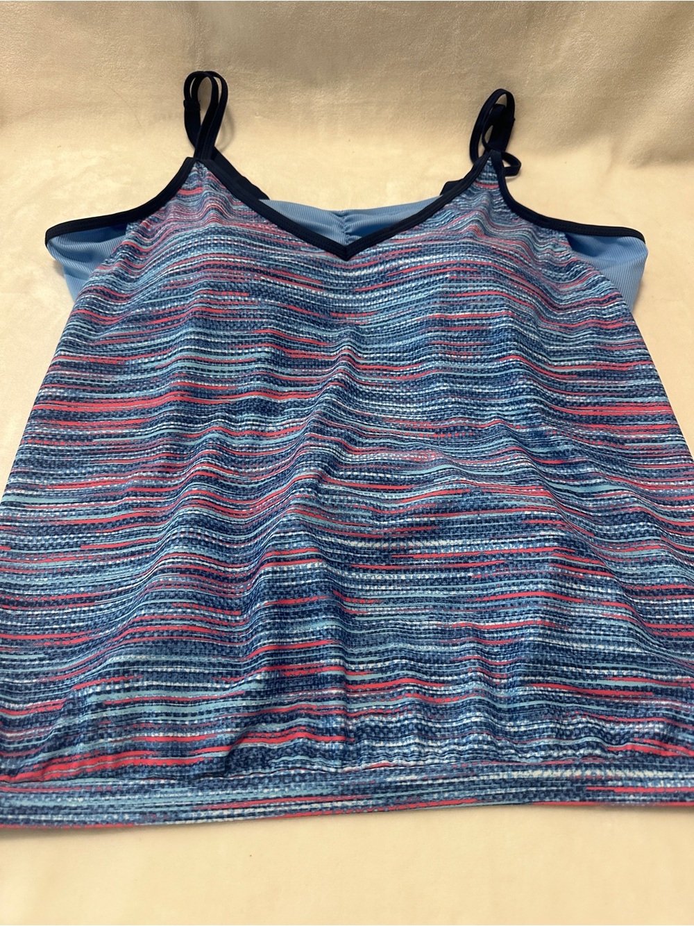 Free Country Swimwear Woman’s Size 1X Tankini Swim Top - Picture 2 of 9